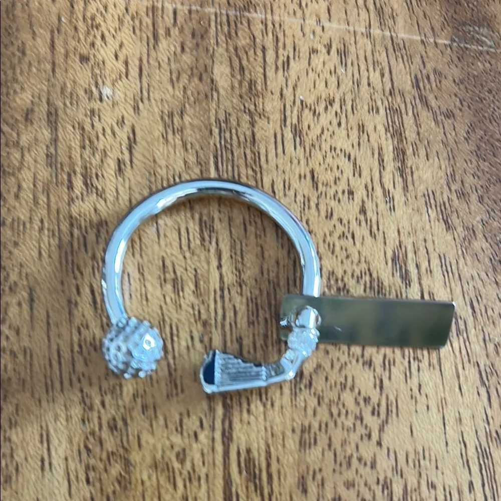 Silver Keychain with Golf Club Charm